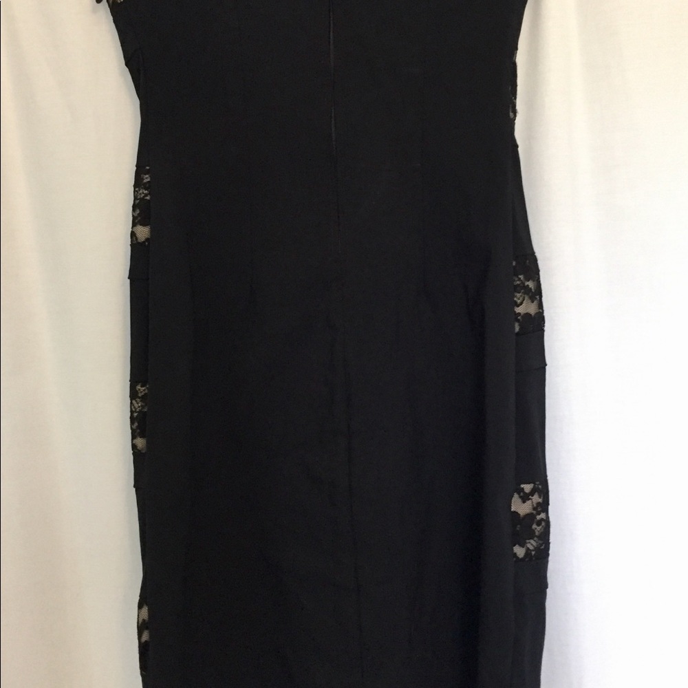 Ruby Rox Black/Cream Strapless Bodycon Dress Sz M - image 4